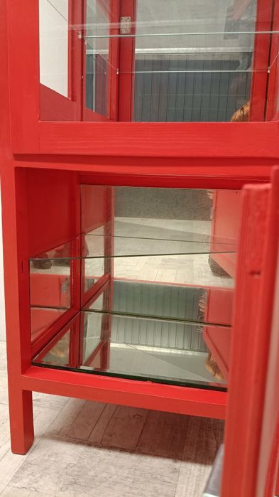 witryna przeszklona szafka lekarska barek witrynka loft design vintage