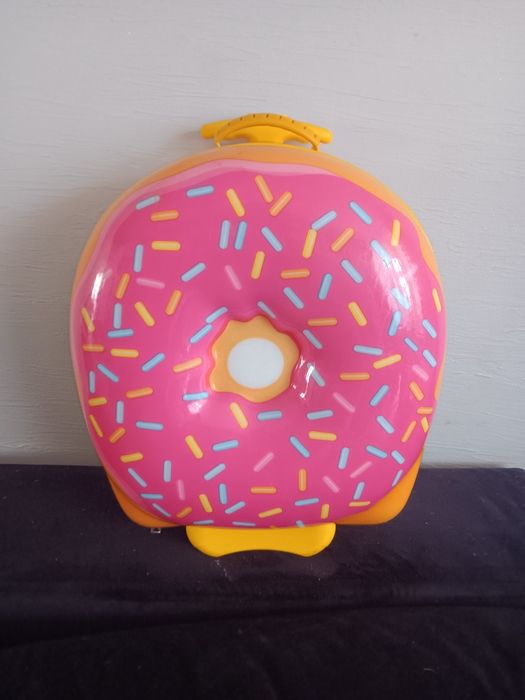 Podróżna walizka dla dziecka donut różowy