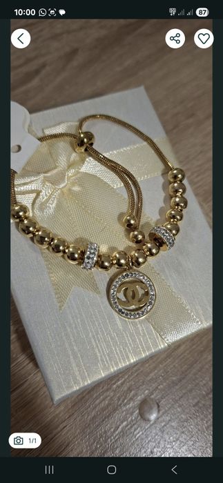 Bransoletka cc regulowana z cyrkoniami