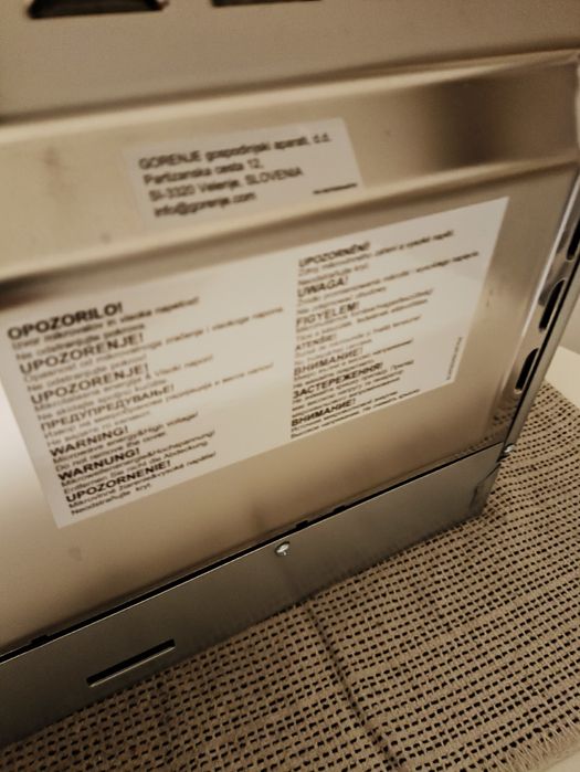 Mikrofalówka,mikrofala używana do zabudowy gorenje