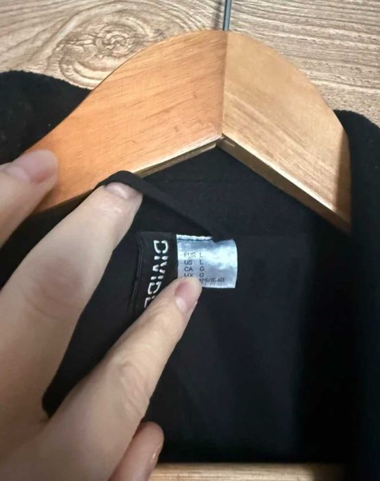 H&M dlugi czarny cieply plaszcz zimowy damski