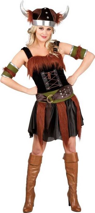 Kostium panny młodej Wikingów strój przebranie rozmiar S/M - /5