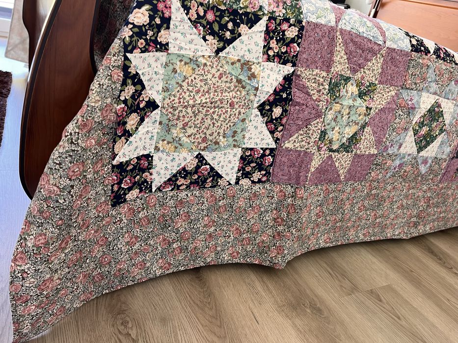 Colcha em patchwork cama casal