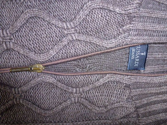 TRUSSARDI sweter rozsuwany roz L/XL j.nowy oryginalny z wełną