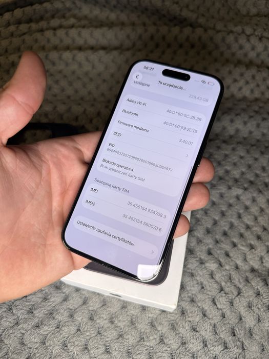Iphone 15 pro 256gb 88% czarny