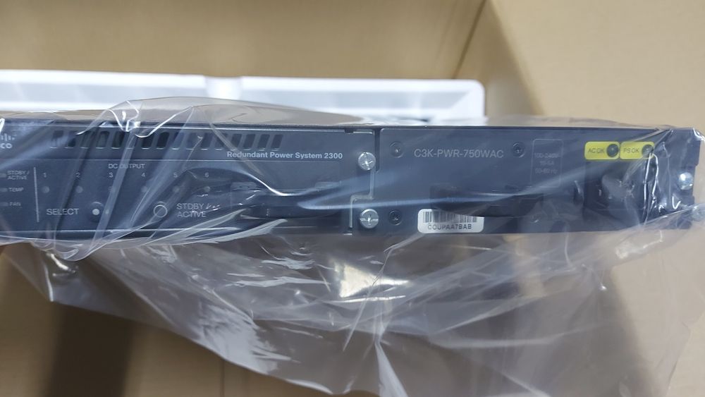 Cisco RPS 2300 (PWR-RPS2300) + PSU 750W (C3K-PWR-750WAC) — NOVO