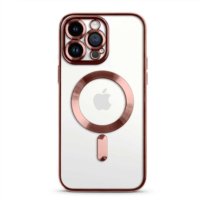 Etui Case do Iphone 13/14/15Plus Pro Max Magsafe Magnetyczne Miedziane