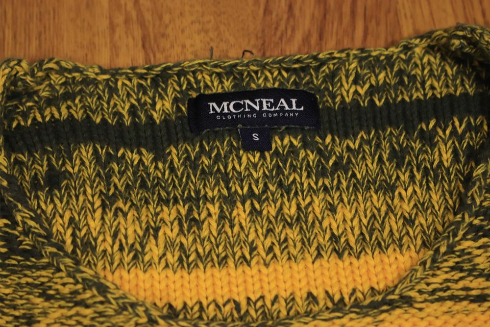 Sweter McNeal r. S żółty okrągły dekolt bawełna