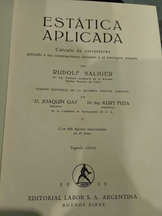 Estática Aplicada 1939 R. Saliger