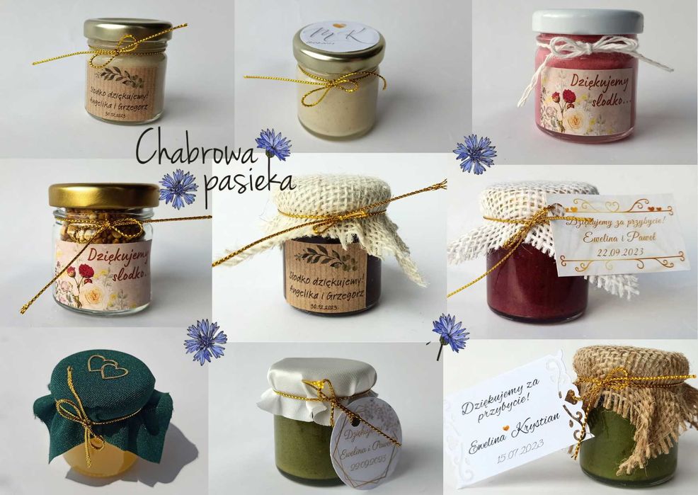 upominki podziękowania miodki z owocami liofilizowanymi 40ml LOGO