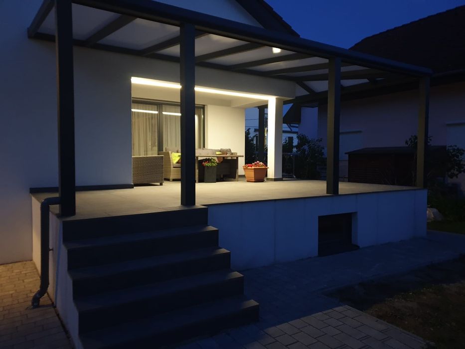 Aluminiowe zadaszenia tarasów | Wiaty | Altany. Montaż