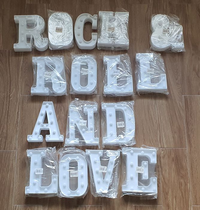 Letras com iluminação