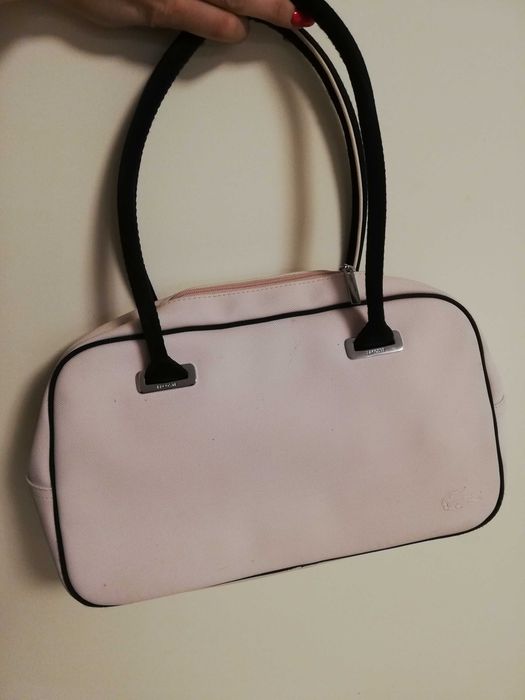 torebka Lacoste kremowa Lacosta handbag