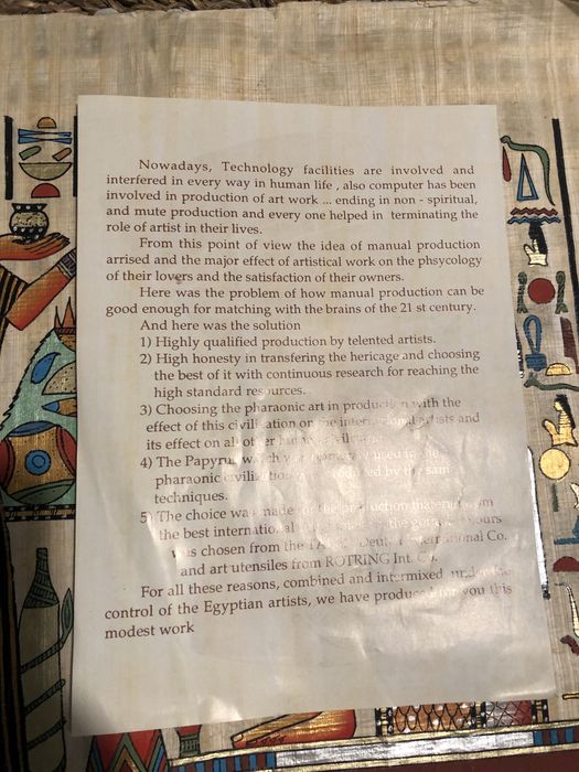 Papiro original com garantia