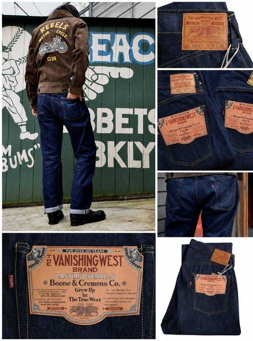 Джинсы Японские Freewheelers (Размер W36) 54-56 EUR XL-XXL Selvedge Japan Denim