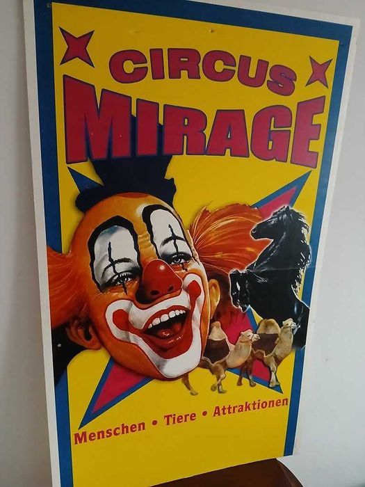 Klaun Figurka Plakat Cyrk Vintage