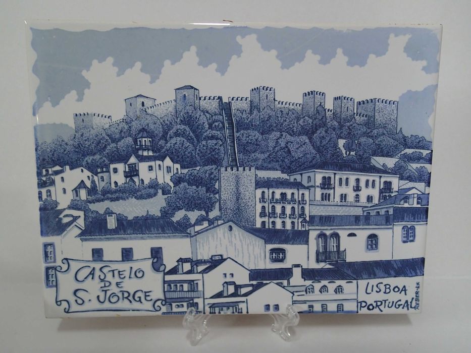Azulejo pintado á mão Castelo S.Jorge
