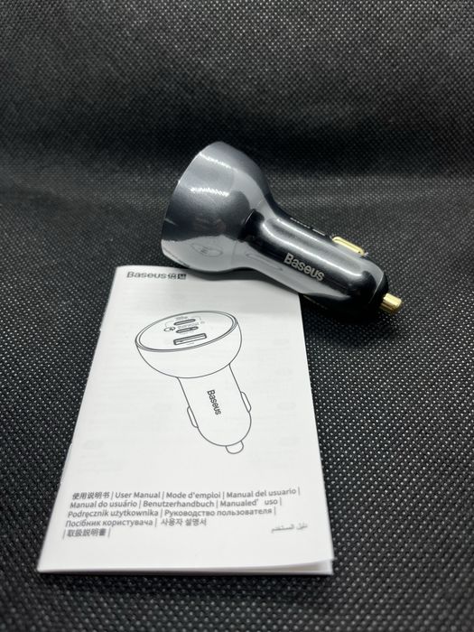 Baseus Carregador de carro isqueiro de 160 W de 3 portas