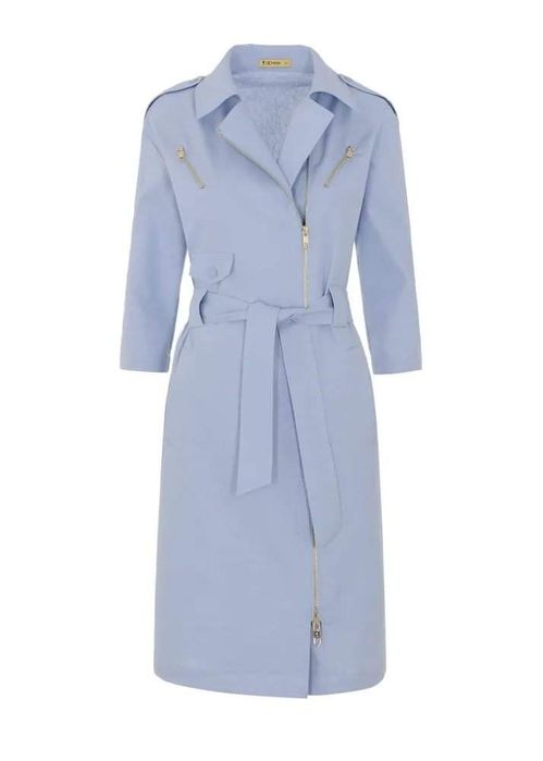 Nowa błękitna sukienka Ochnik XS/S len z paskiem