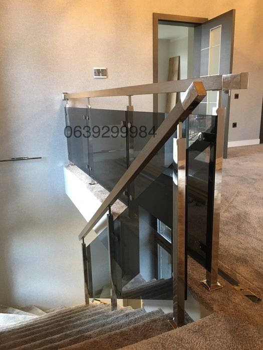 Перила з нержавіючої сталі та скла,скляні тераси,балкони зі скла