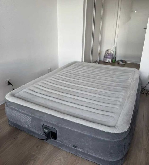 Ліжко надувне Intex двоспальне 203×152×48 | Матрац з електронасосом
