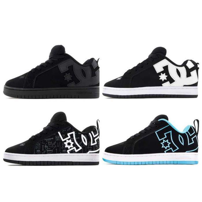 Женские черные кроссовки DC Shoes Court Graffik Black White жіночі чорні кросівки дс корт графік
