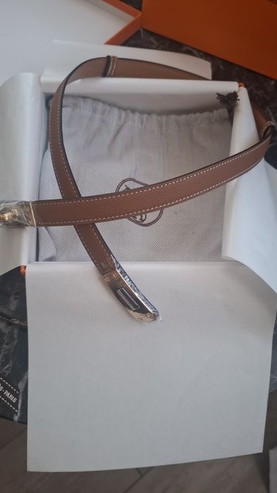 Pasek Hermes brązowy