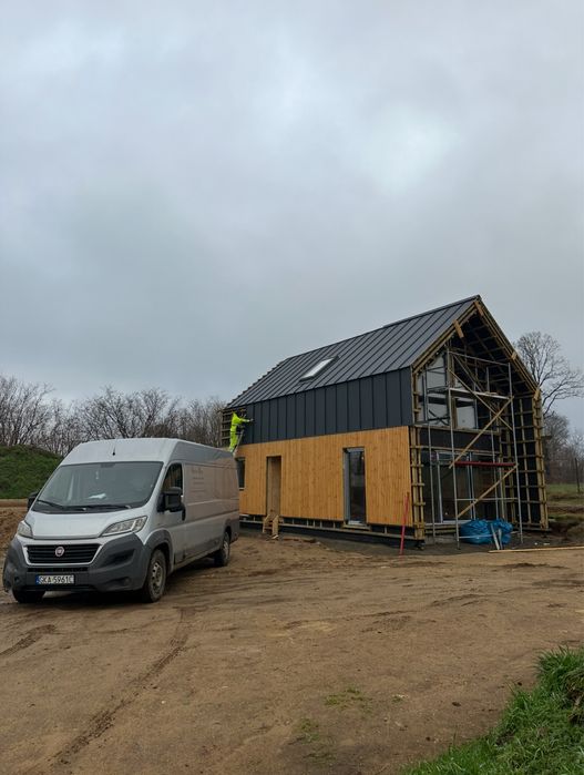 Nowoczesna Stodoła 108m2 / Stan Deweloperski / Drewniany domek