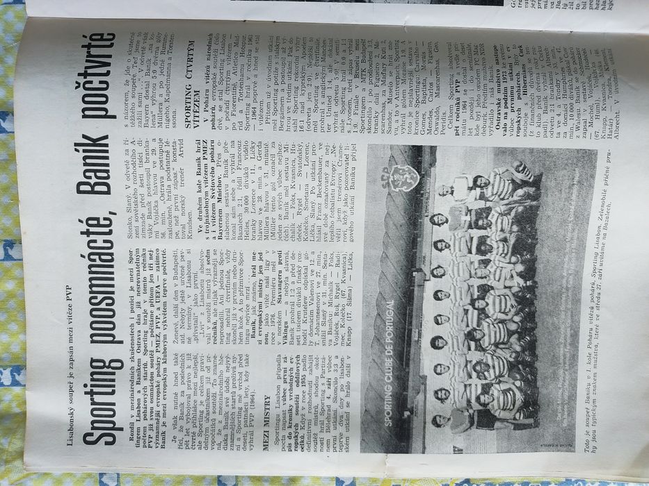 Programa Banik ostrava Sporting taça das taças 1978/79