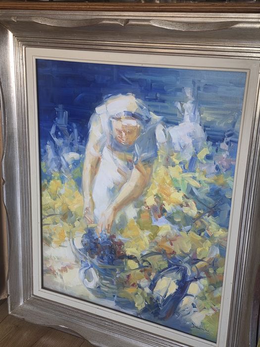 Quadro óleo sob tela (65x80) emoldurado David Levy Lima