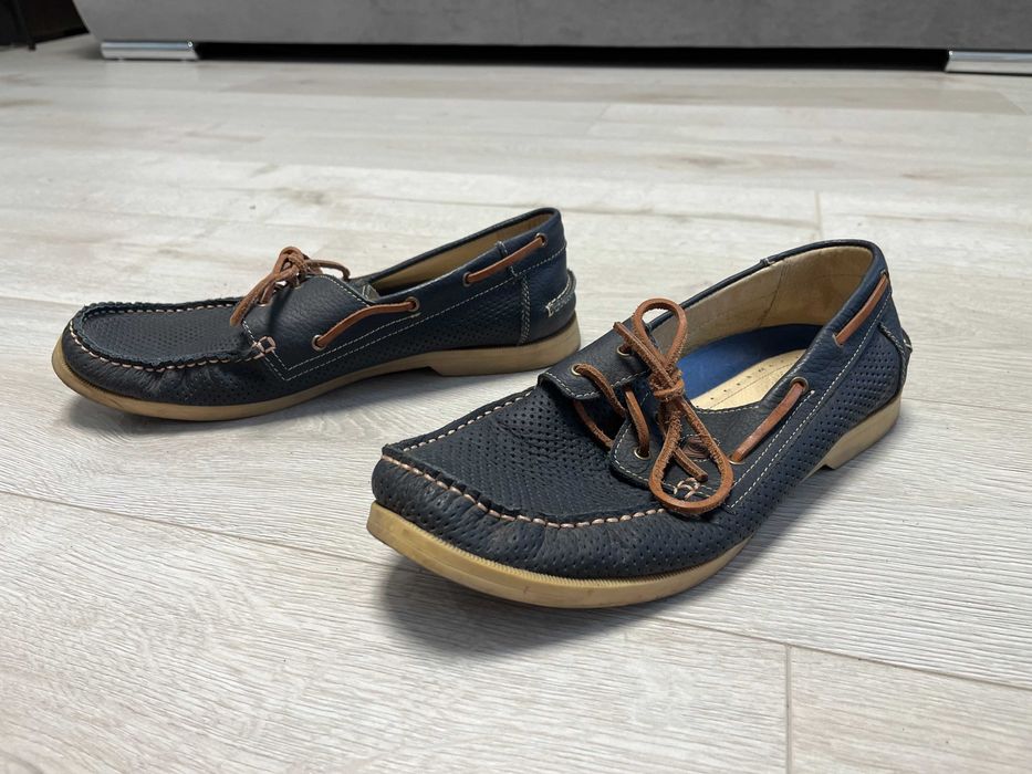 Чоловічі мокасини синього кольору
