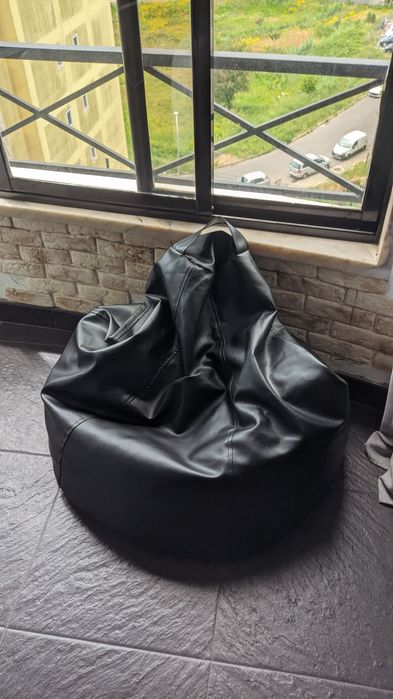 Pufe pele preto como novo