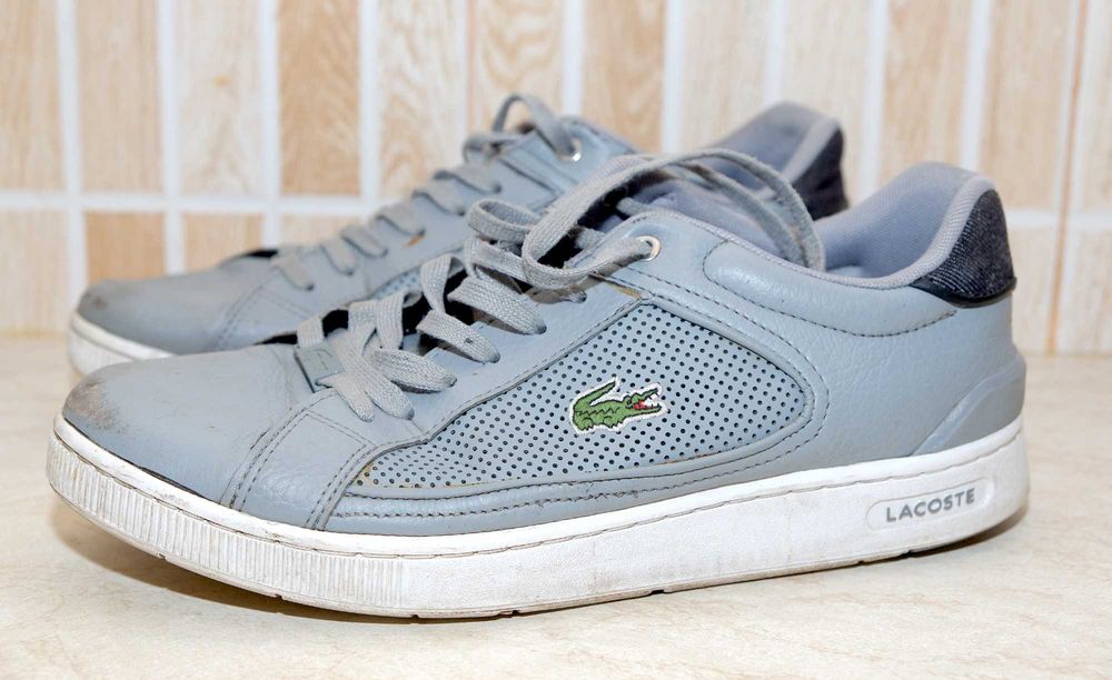 Кожаные сникерсы кроссовки Lacoste