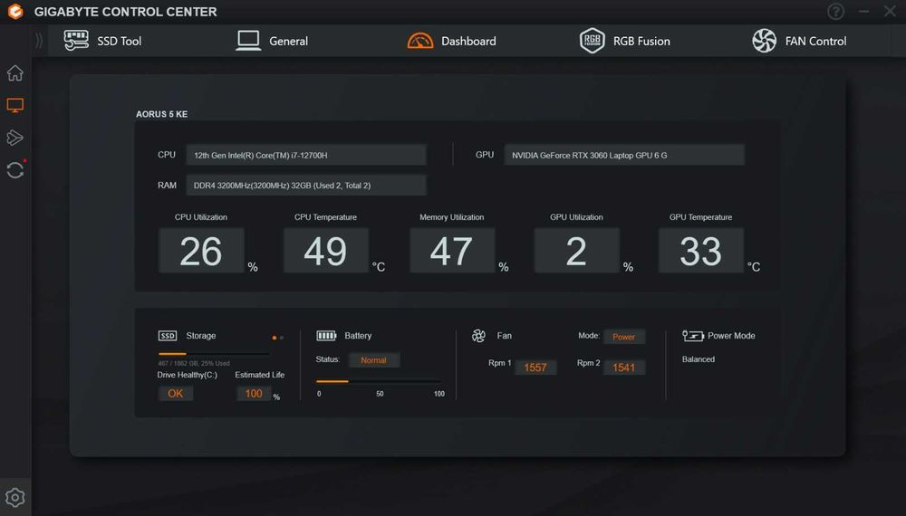 Portátil Gigabyte i7 RTX 3060 32GB 3TB SSD