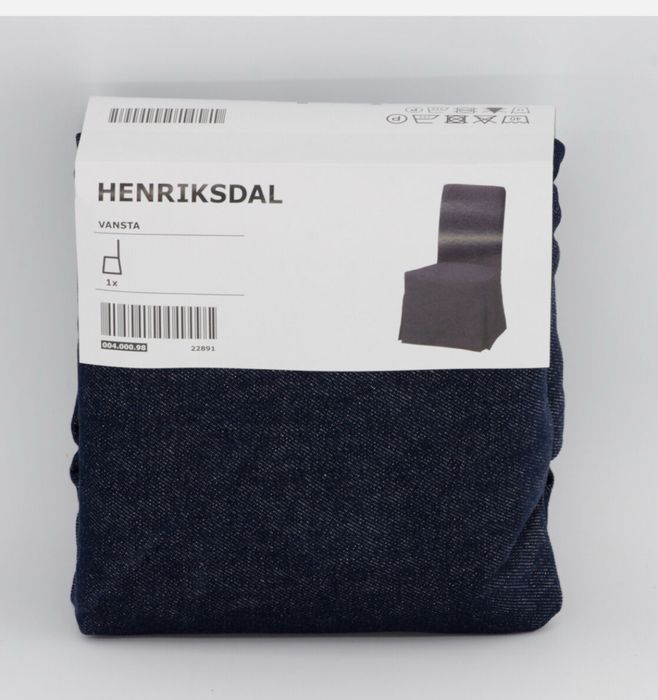 Komplet  4 jeansowych pokrowców na krzesła Ikea