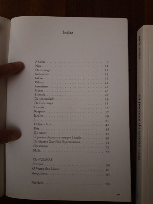 9 livros de poesia portuguesa: Manuel Alegre, Fernando Pessoa, etc.