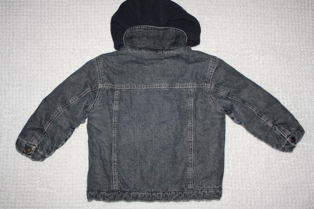 Курточка джинсов.теплая на флисе ф H&M на реб-ка 2/3лет р-92/98