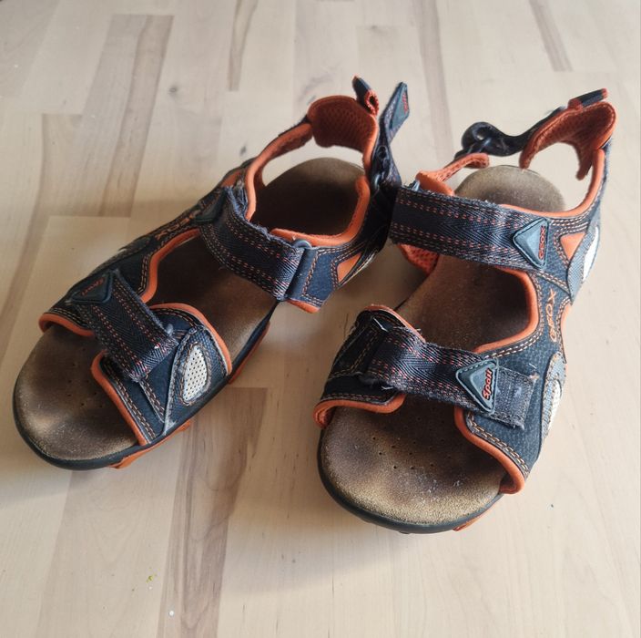 BOM ESTADO - Sandálias Geox azul e laranja n.36