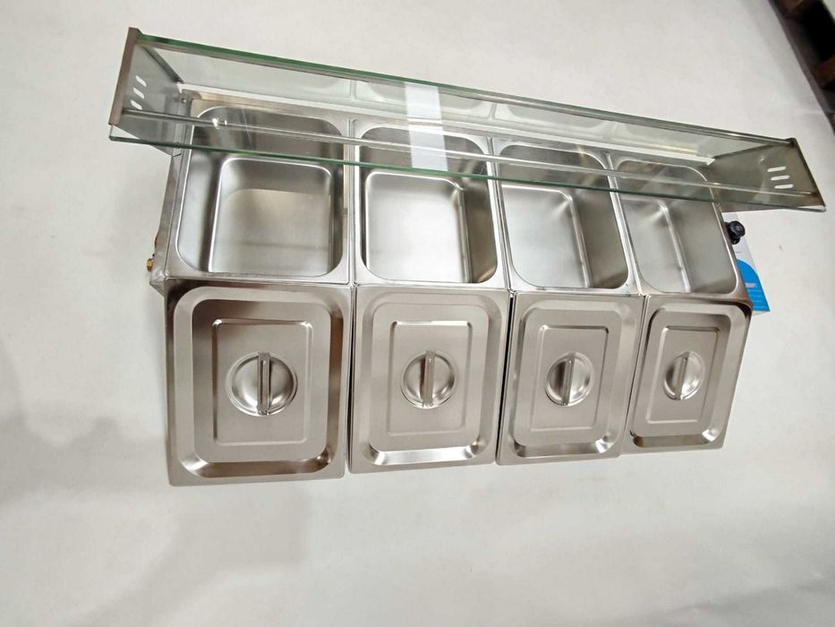 Vitrine Banho-Maria Com Cuvetes GN 1/2- NOVA