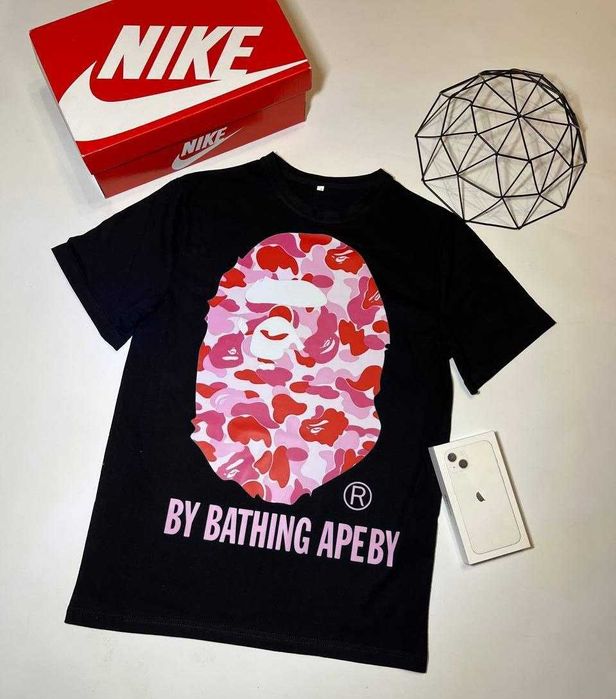 Футболка BAPE ABC/ чорна /Bape/Бейп /футболка унісекс/дешево/ABC