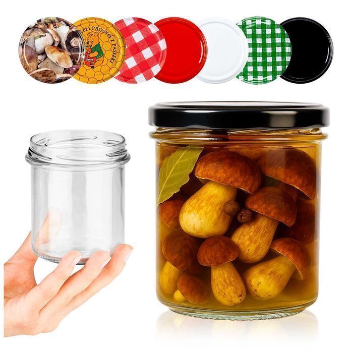 Zestaw 50x słoik szklany 350 ml na przyprawy dżem miód z zakrętką