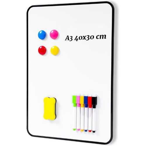 Magnetyczna tablica suchościeralna A3 dwustronna 40x30 cm do nauki notatek