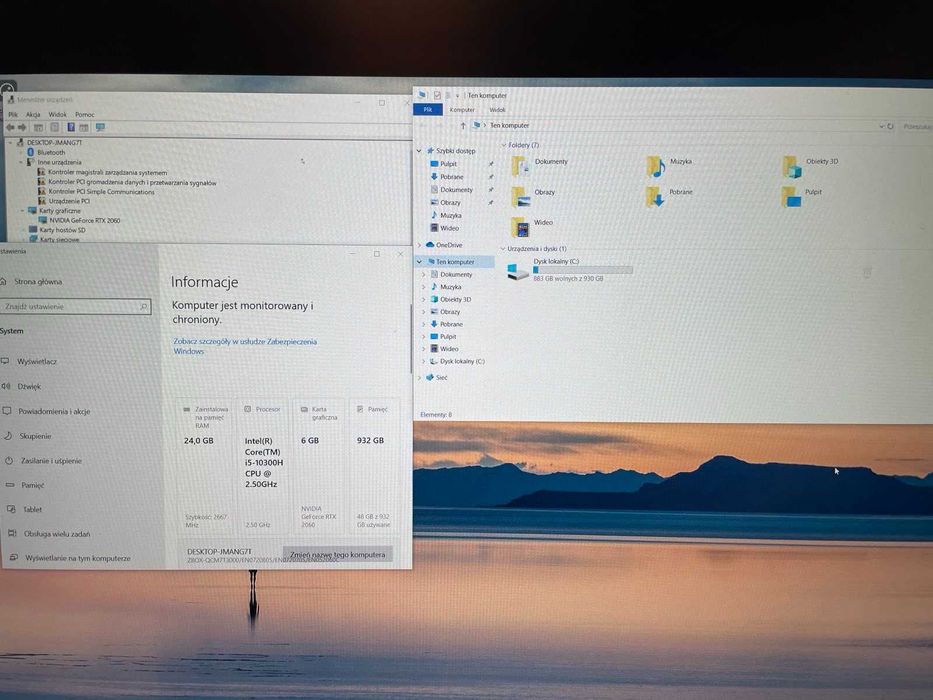 Komputer ZBOX i5 10th RTX 2060 6GB Ram 24/ M.2 1 Tb. Do gier