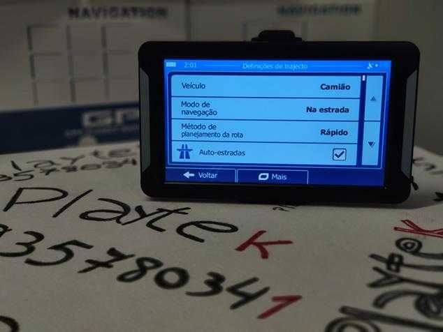 GPS de 7 Polegadas - Ligeiro e Camião Profissional - Mapas Europa