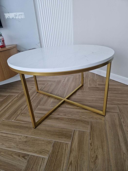 Stolik kawowy okrągły 80cm konglomerat