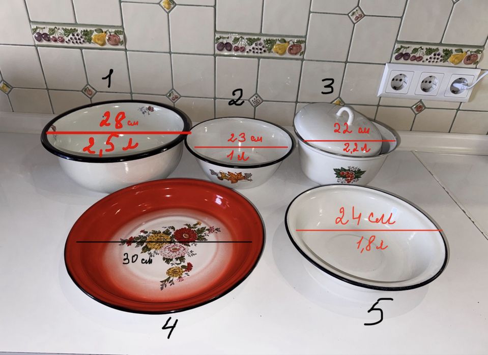 Винтажные миски и кастрюли ссср.