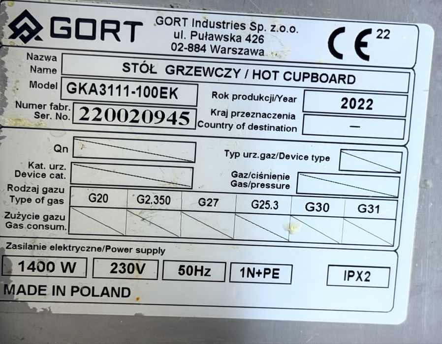 Stół grzewczy GORT