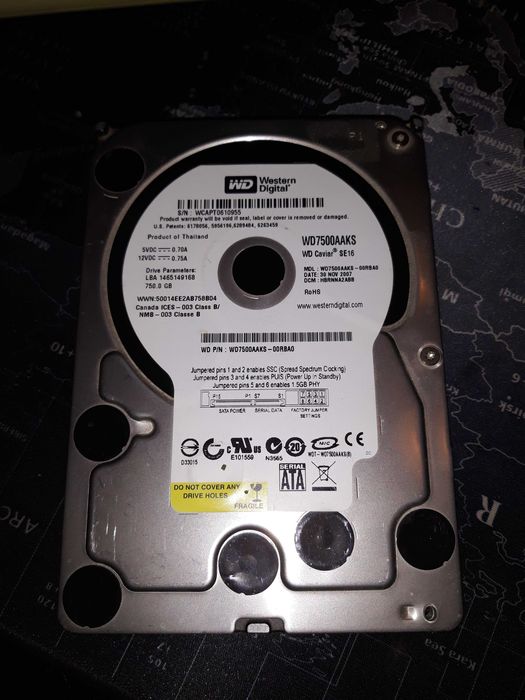 Disco WD Caviar SE16 3.5" SATA 750GB em perfeito estado