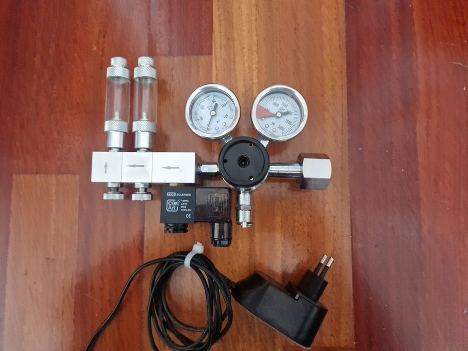 Manómetro Duplo e Solenoide Co2art