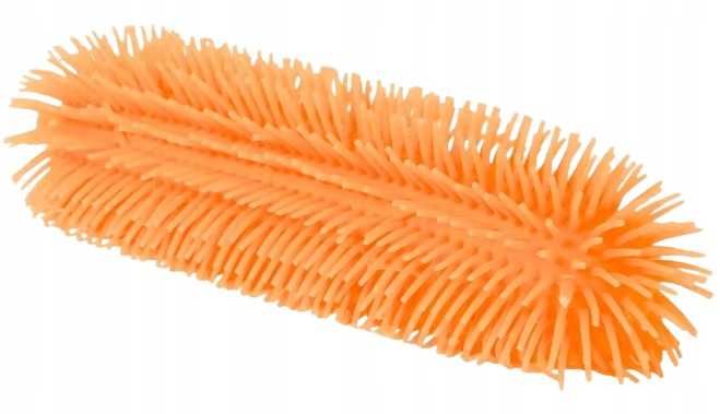 Włochata gąsienica gniotek Pufferz YOYO 30cm pomarańczowa